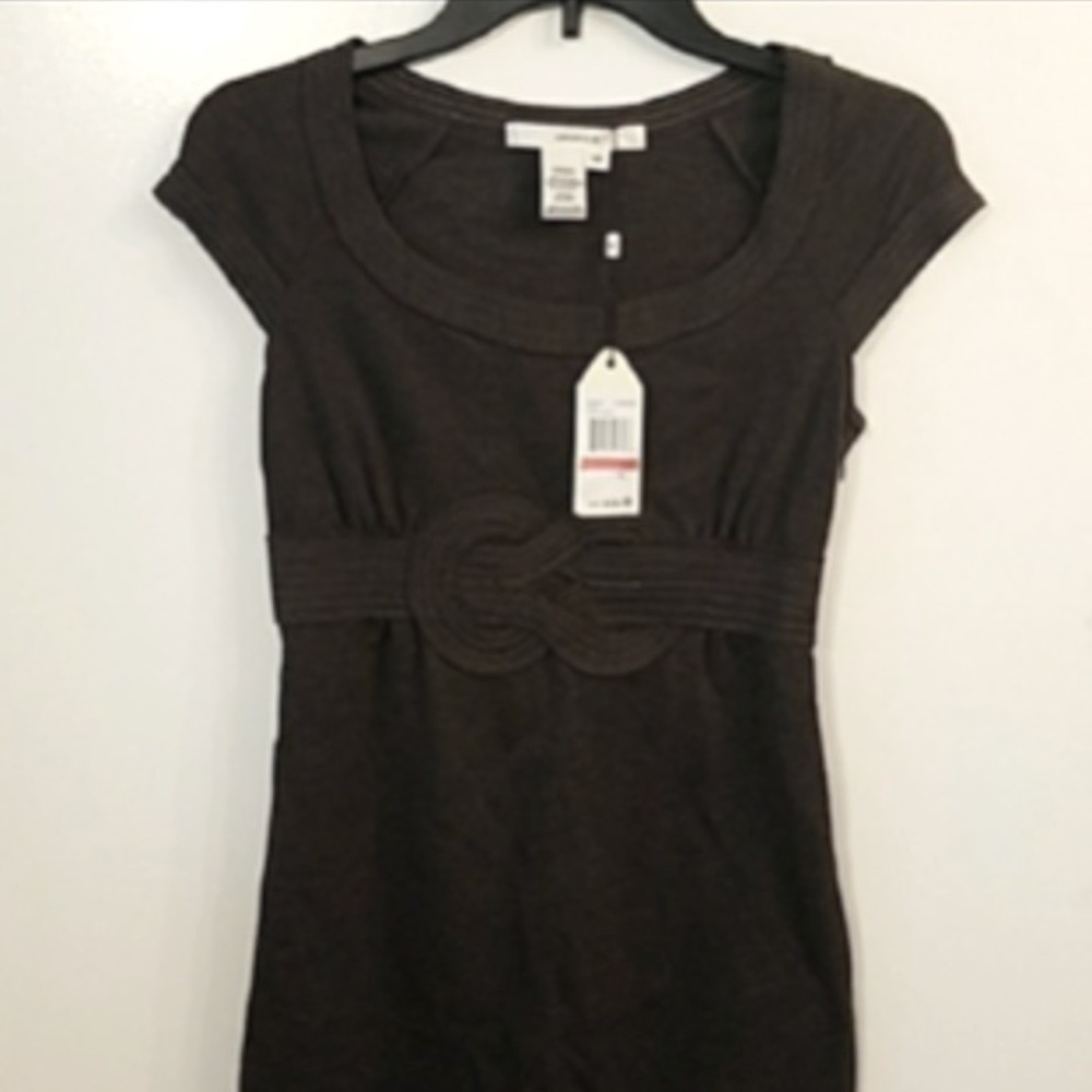 Studio M Terra Wood Cap Sleeved Dress NWT